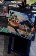 Eat Sleep Fish Repeat Tray Table