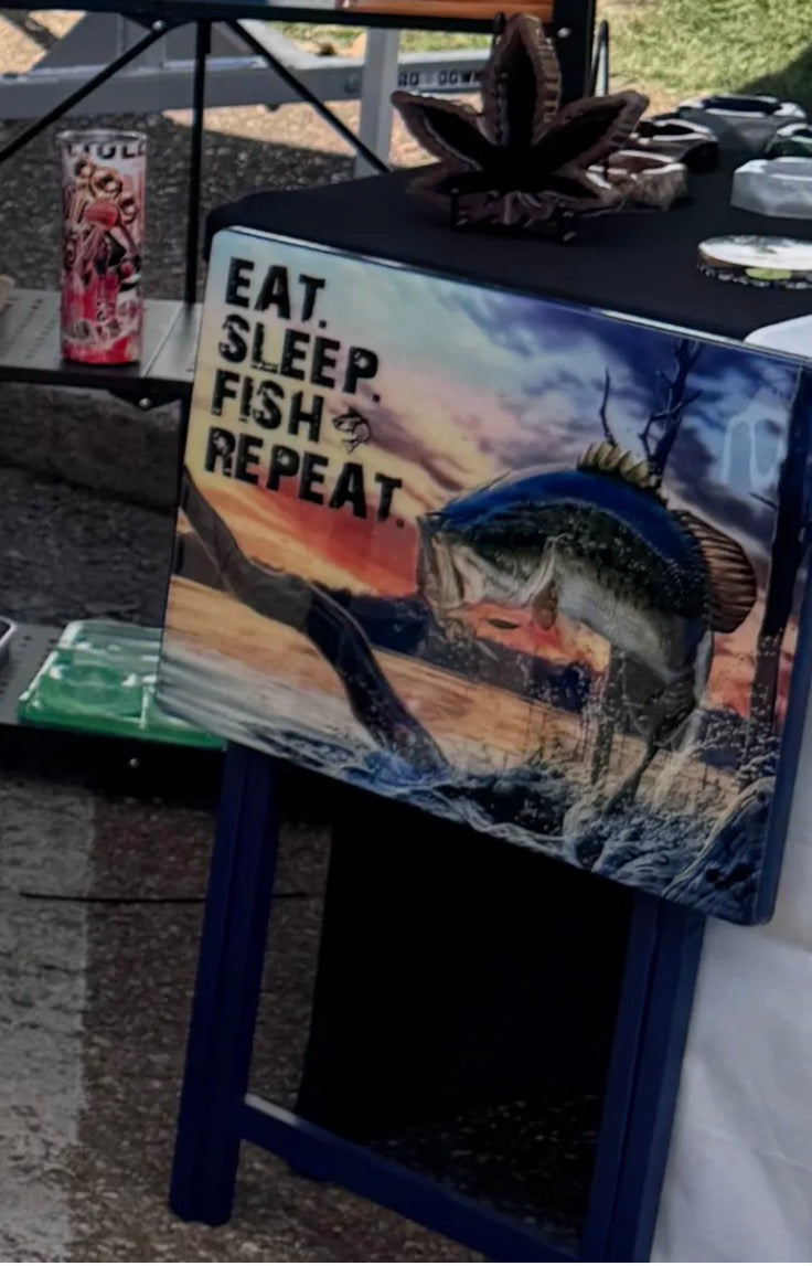 Eat Sleep Fish Repeat Tray Table