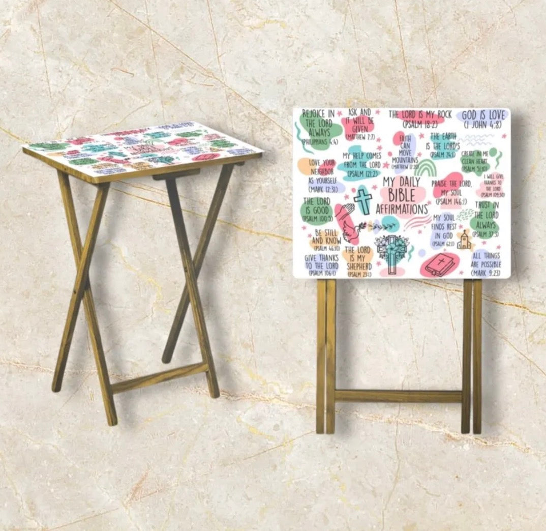 My Daily Bible Affirmation Tray Table